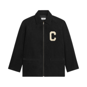 Celine Paris Patch Jacket in Corduroy Indigo Rinse