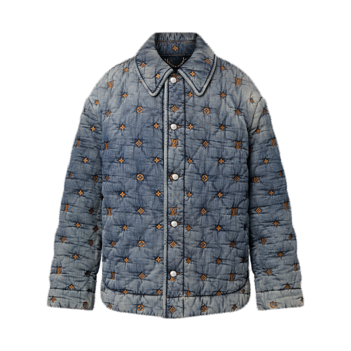 루이비통 패디드 데님 모노그램 오버셔츠 인디고(Louis Vuitton Padded Denim Monogram Overshirt Indigo)