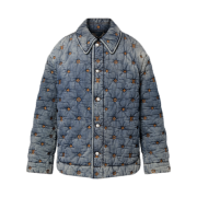 Louis Vuitton Padded Denim Monogram Overshirt Indigo