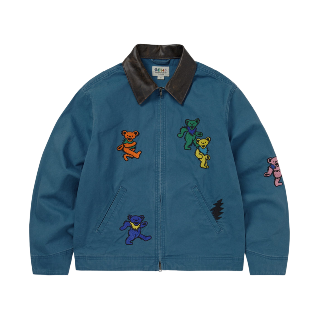 디스이즈네버댓 x 그레이트풀 데드 댄싱 베어스 워크 자켓 블루(thisisneverthat x Grateful Dead Dancing Bears Work Jacket Blue)