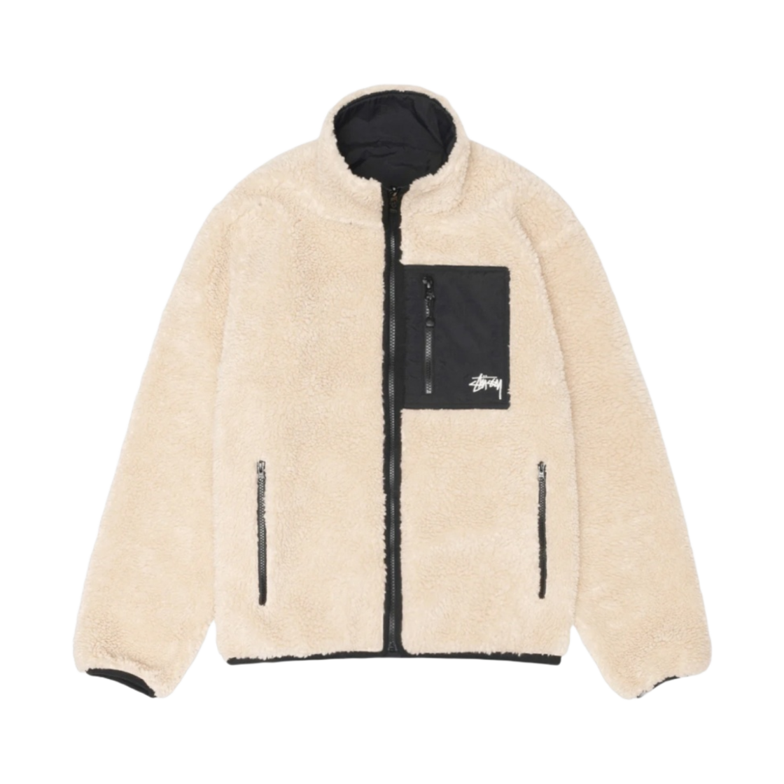 스투시 쉐르파 리버시블 자켓 베이지(Stussy Sherpa Reversible Jacket Beige)