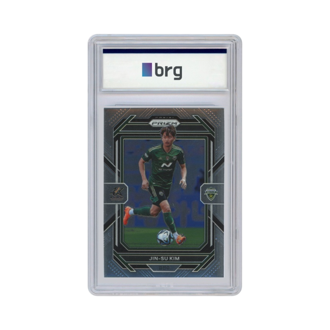 파니니 프리즘 K 리그 K 리그 1 #104 전북 현대 모터스 김진수 베이스 축구 카드 2023(Panini Prizm K League K League 1 #104 Jeonbuk Hyundai Motors Kim Jin Su Base Soccer Card 2023)