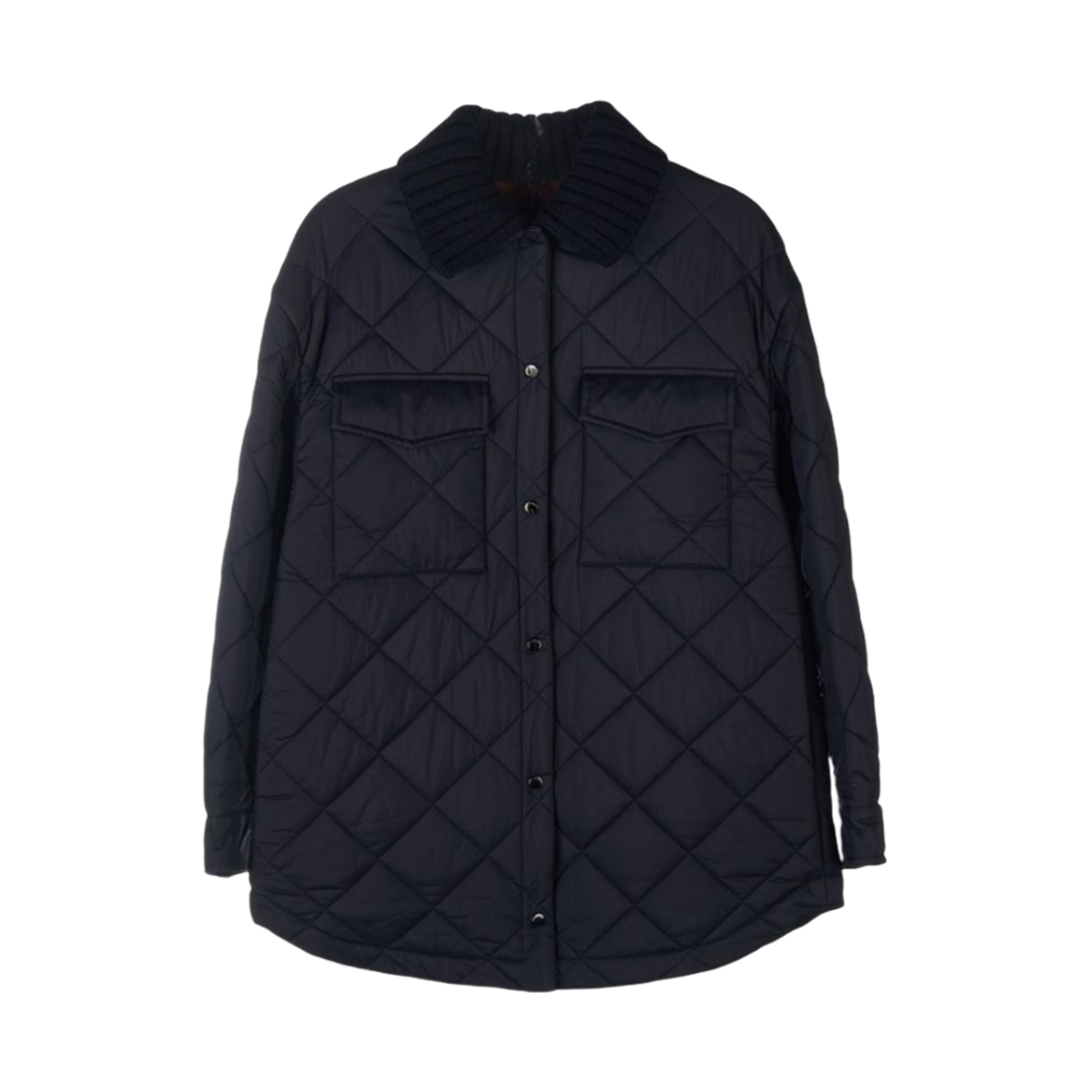 FAM4250-W000 (W) Loro Piana Rocar Overshirt Technical Fabric Navy Blue