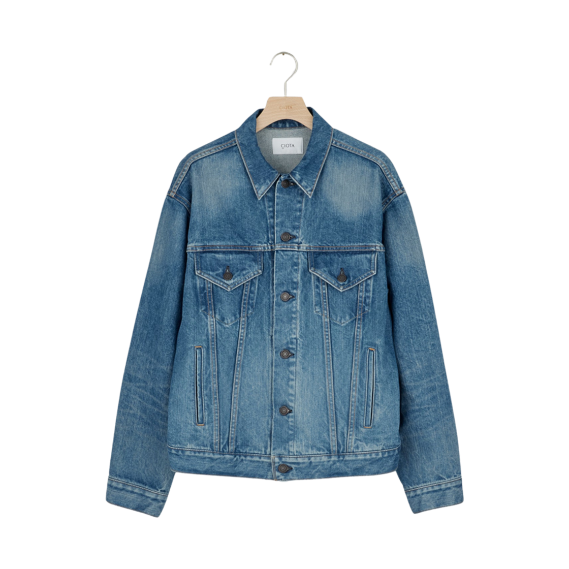 JKLM-106L Ciota 4 Pockets Denim Jacket Medium Dark Blue Damage