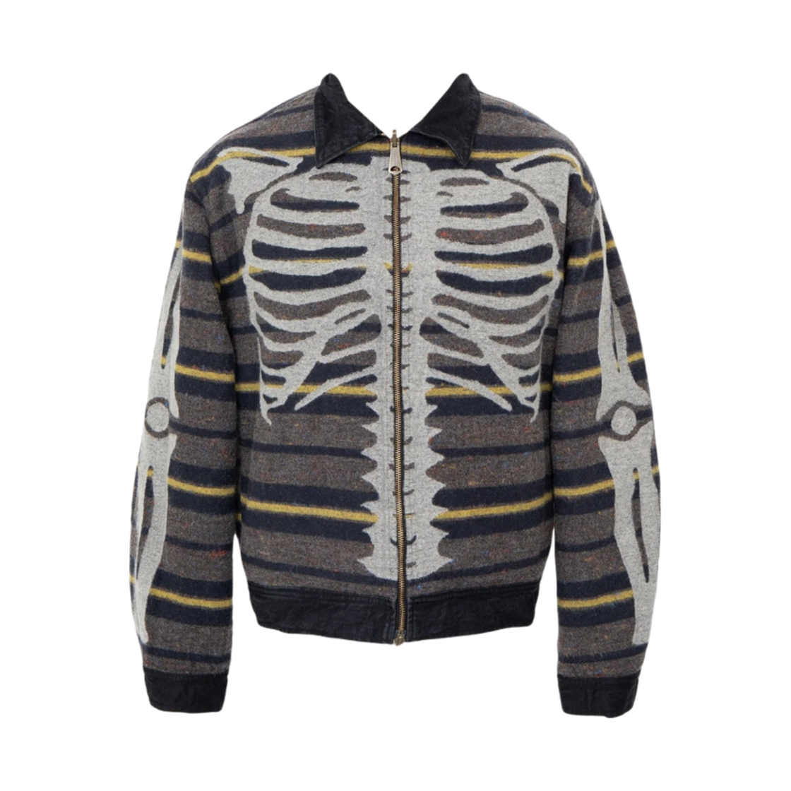 캐피탈 14온즈 데님 본 라이닝 리버시블 집 업 워크 자켓 블랙(Kapital 14 oz. Denim Bone Lining Reversible Zip Up Work Jacket Black)