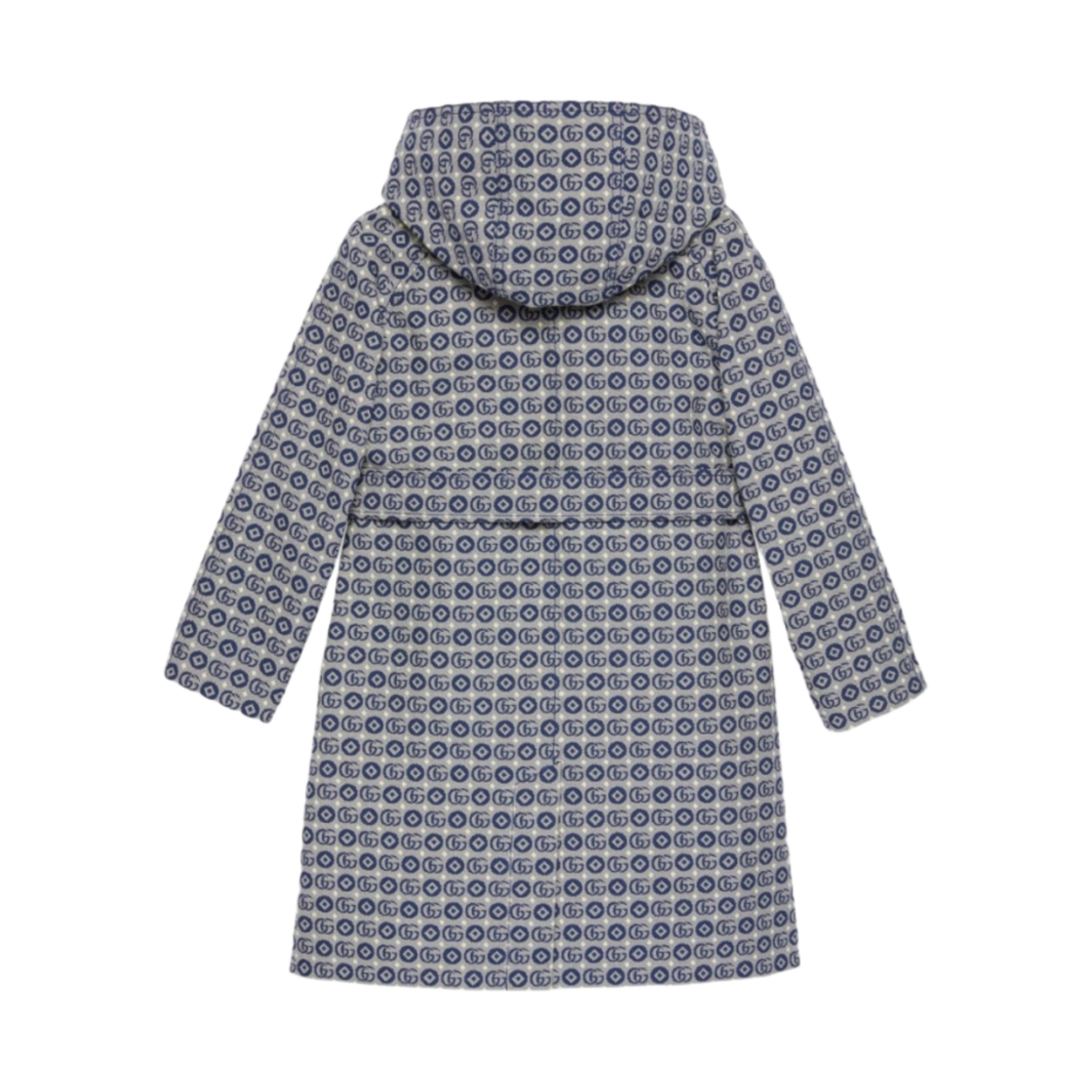 (키즈) 구찌 더블 G 코튼 코트 블루 화이트((Kids) Gucci Double G Cotton Coat Blue White) - 2