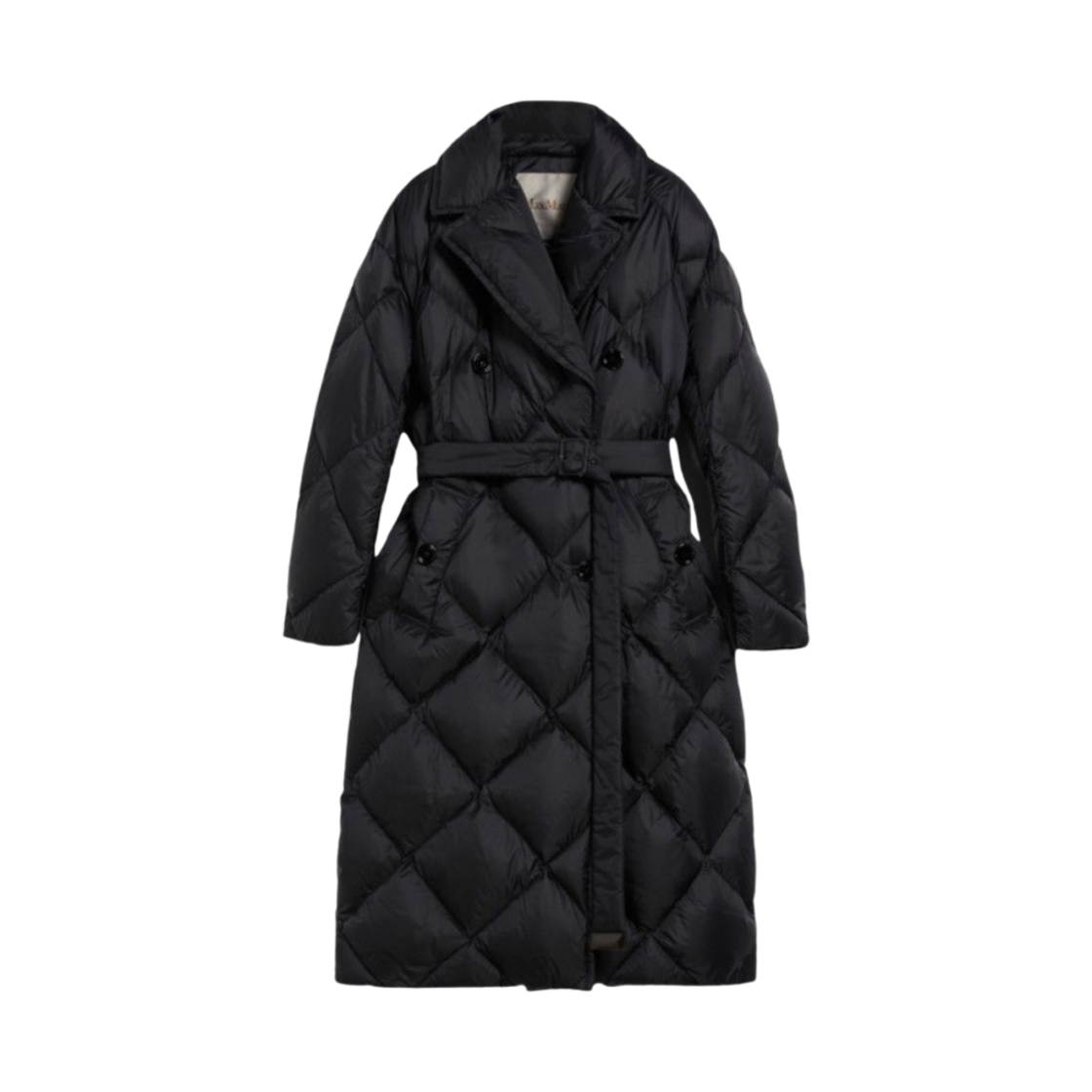 (W) 막스마라 더 큐브 트레코트 발수 소재 캔버스 코트 블랙((W) Max Mara The Cube Trecoat Water-Repellent Canvas Coat Black) - 1