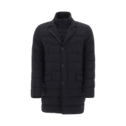 Herno Il Cappotto Padded Trench Coats Navy Blue