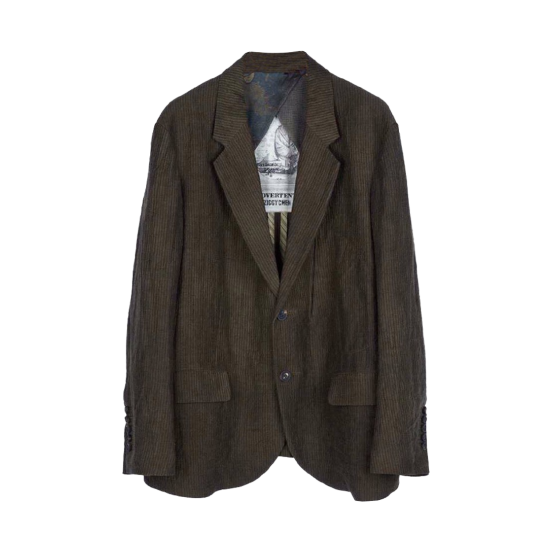 지기첸 클래식 싱글 브레스티드 블레이저 브라운(Ziggy Chen Classic Single Breasted Blazer Brown)