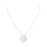 (W) Van Cleef & Arpels Magic Alhambra Pendant White Gold Mother of Pearl