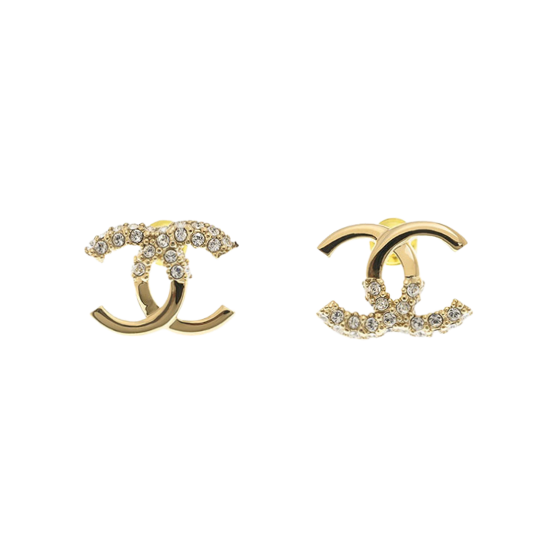 (W) 샤넬 이어링 메탈 디아만테 & 골드 크리스탈((W) Chanel Earrings Metal Diamantes & Gold Crystal) - 1