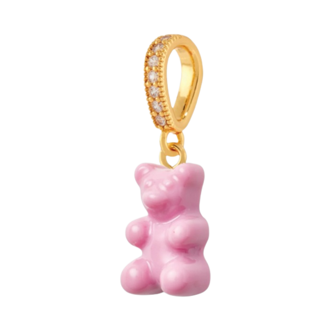 크리스탈 헤이즈 노스텔지아 베어 파베 커넥터 골드 캔디 핑크(Crystal Haze Nostalgia Bear with Pave Connector Gold Candy Pink) - 1