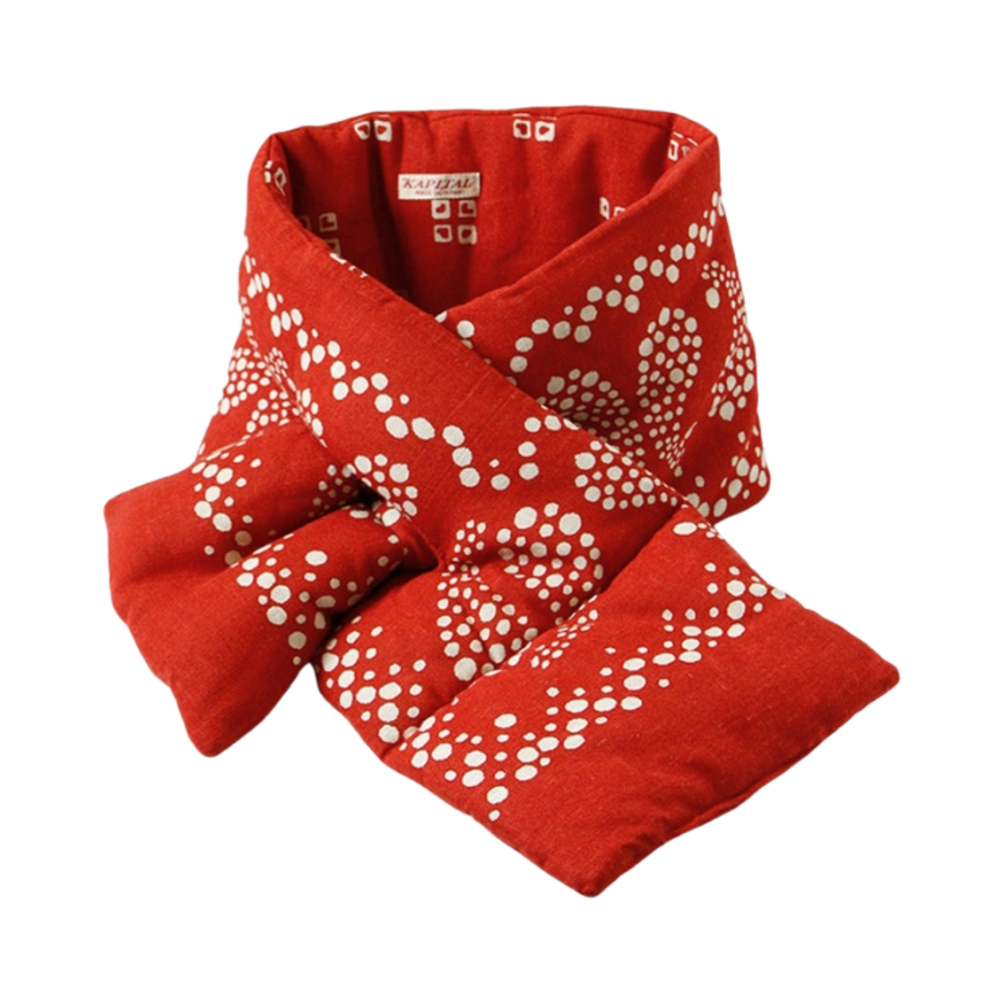 K1610XG589/EK-573/XMA Kapital Hemp Rayon Bandana Pattern Kesa Muffler Red