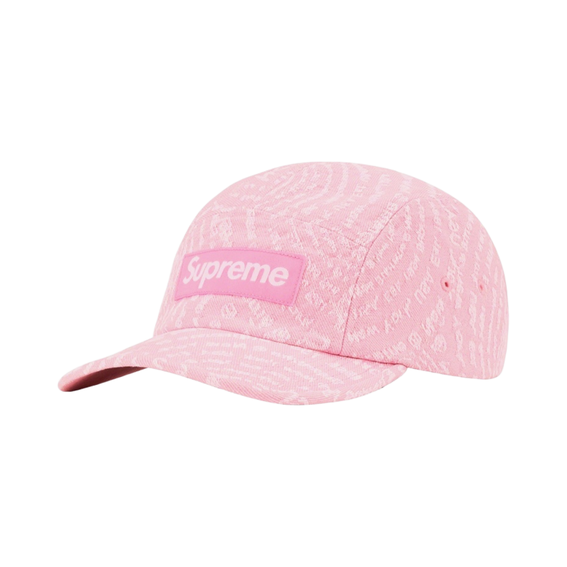 슈프림 서클스 자카드 데님 캠프캡 핑크 - 21FW