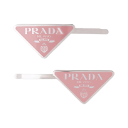 (W) Prada Metal Hair Clips Alabaster Pink
