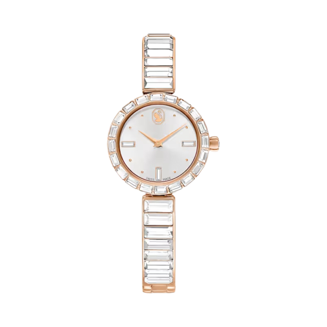 (W) 스와로브스키 매트릭스 뱅글 워치 로즈 골드((W) Swarovski Matrix Bangle Watch Rose Gold)