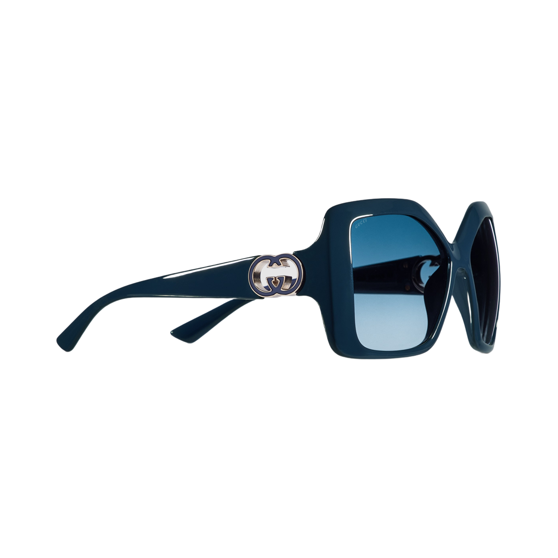 (W) 구찌 스퀘어 프레임 선글라스 네이비((W) Gucci Square Frame Sunglasses Navy) - 2