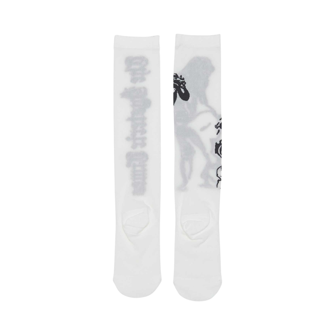 (W) 히스테릭 글래머 히스테릭 타임즈 시어 하이 삭스 화이트((W) Hysteric Glamour Hysteric Times Sheer High Socks White) - 2