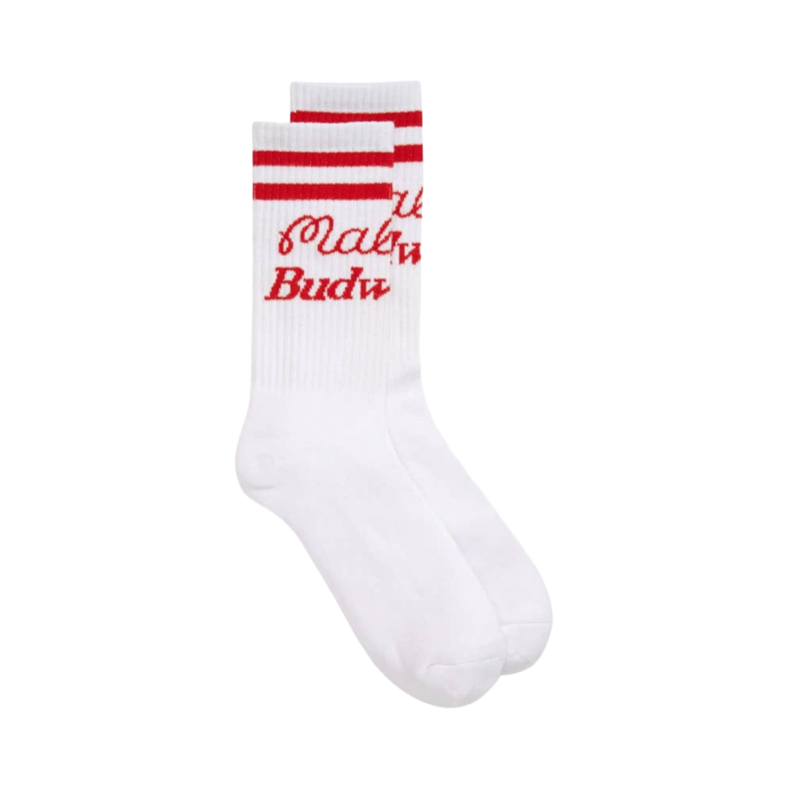 - Malbon Golf x Budweiser Crew Socks White