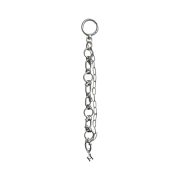 Haleine Antique Silver Piercing O Metal Keyring