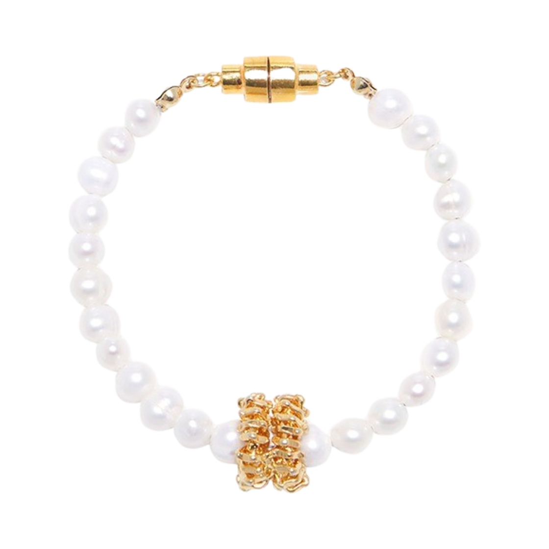 포트레이트 리포트 브로큰 스태츄 펄 브레이슬릿 골드(Portrait Report Broken Staute Pearl Bracelet Gold)