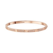 Cartier Love Bracelet Small Paved Pink Gold Diamonds