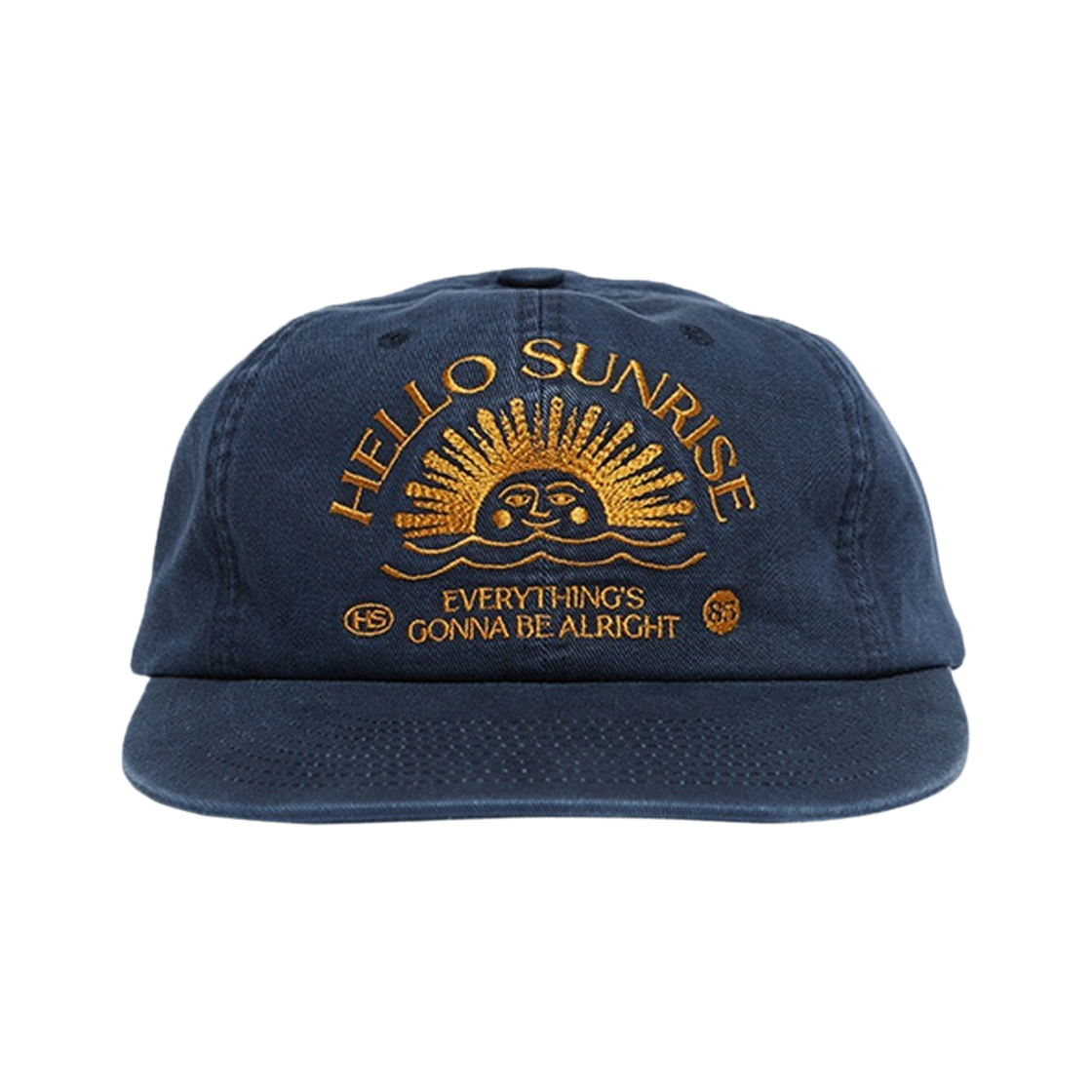헬로선라이즈 워시드 HS 아치 로고 6패널 캡 네이비 오렌지(Hello Sunrise Washed HS Arch Logo 6Panel Cap Navy & Orange)
