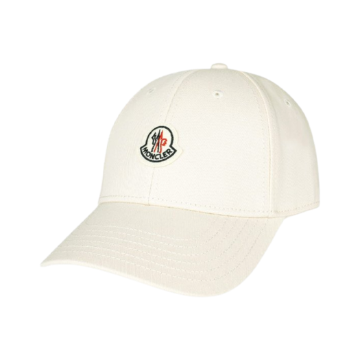 K1-093-3B00055-04863-050 (W) Moncler Gabardine Baseball Cap White - 25SS