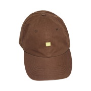 Acne Studios Cotton Baseball Cap Brown