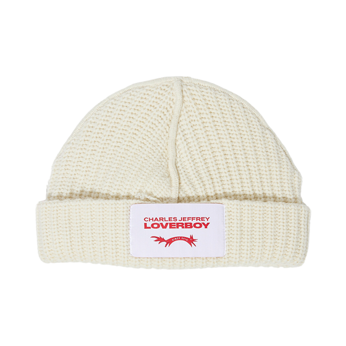 - Charles Jeffrey Loverboy Label Beanie Ecru