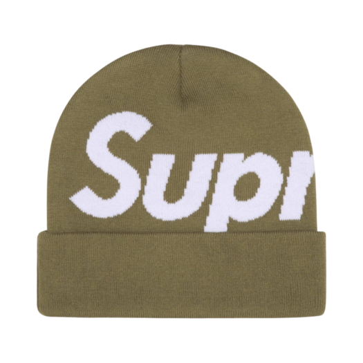 Supreme Big Logo Beanie Light Olive - 24FW