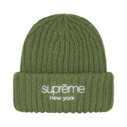 Supreme Classic Logo Chunky Ribbed Beanie Olive - 23FW