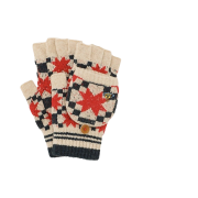 (W) Vivienne Westwood Orb Logo Mitten Cover Gloves Beige