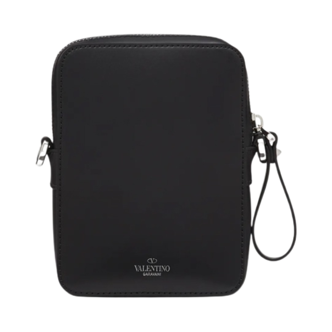 발렌티노 스몰 VLTN 레더 크로스바디백 블랙 화이트(Valentino Small VLTN Leather Crossbody Bag Black White) - 3
