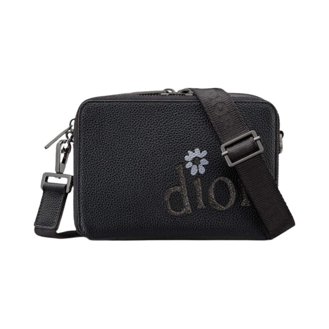 디올 바이 ERL 파우치 스트랩 블랙 그레인드 카프스킨