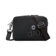 Dior By Erl Pouch Strap Black Grained Calfskin