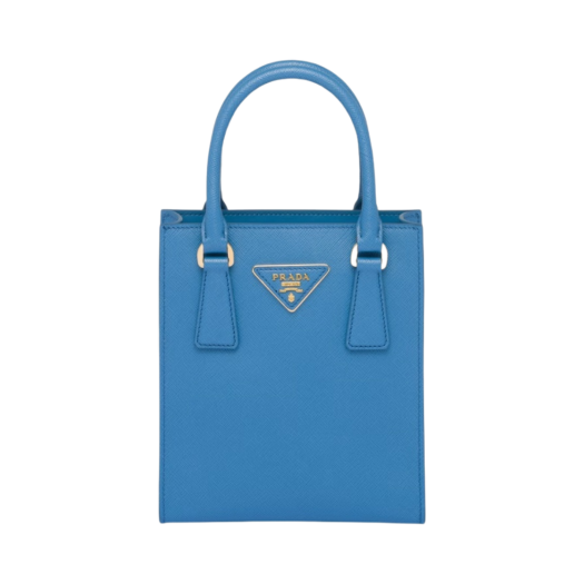 Prada Saffiano Leather Handbag Light Blue