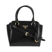 Prada Vitello Leather Tote Bag Black