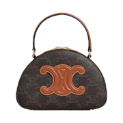 Celine Half Moon Case Triomphe Canvas Tan