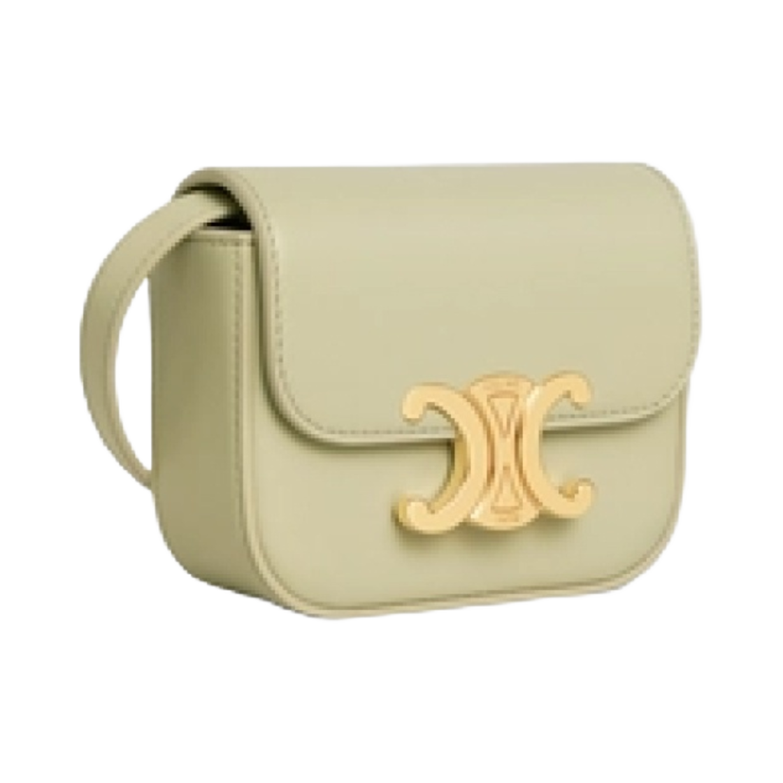 셀린느 샤이니 카프스킨 미니 트리옹프 아몬드 그린(Celine Mini Triomphe in Shiny Calfskin Almond Green) - 2