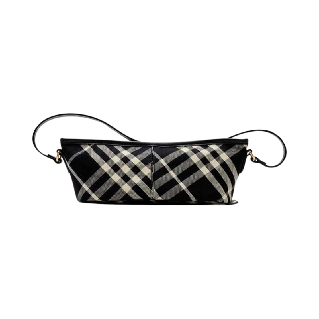 8095295 Burberry Check Mini Shoulder Bag Black Calico