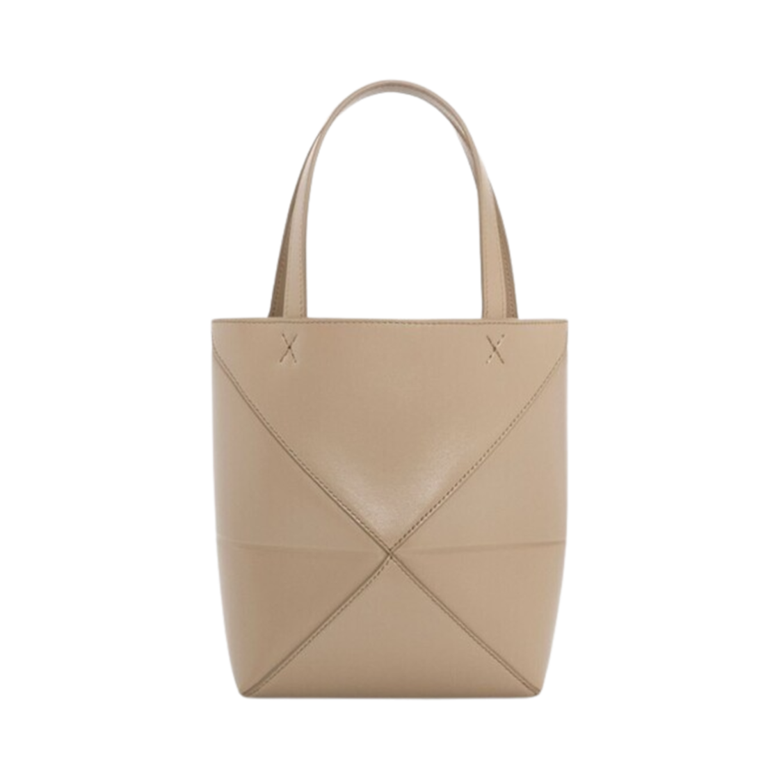 로에베 샤이니 카프스킨 미니 퍼즐 폴드 토트 샌드(Loewe Mini Puzzle Fold Tote in Shiny Calfskin Sand) - 2
