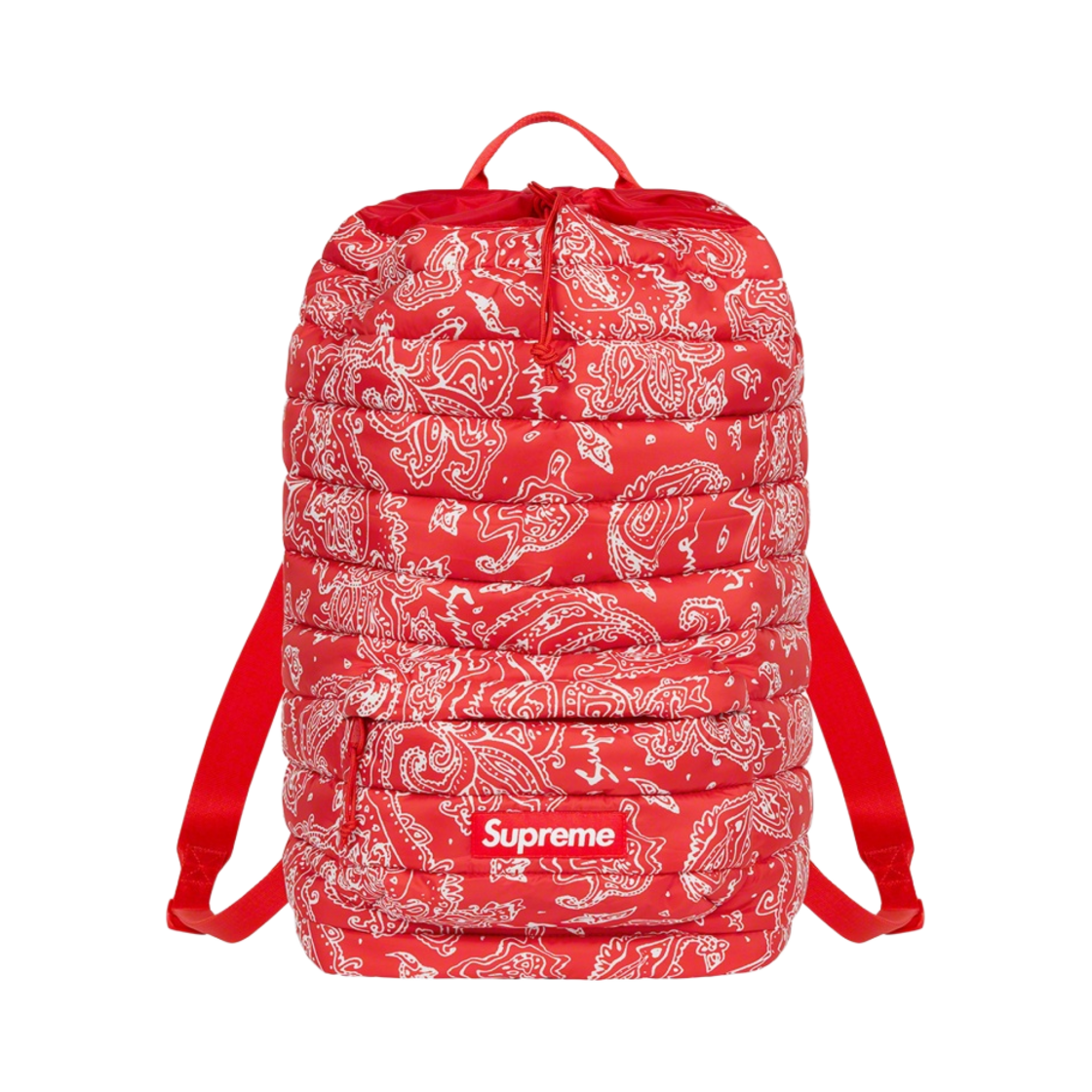 슈프림 퍼퍼 백팩 레드 페이즐리 - 22FW