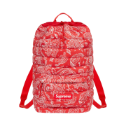 Supreme Puffer Backpack Red Paisley - 22FW