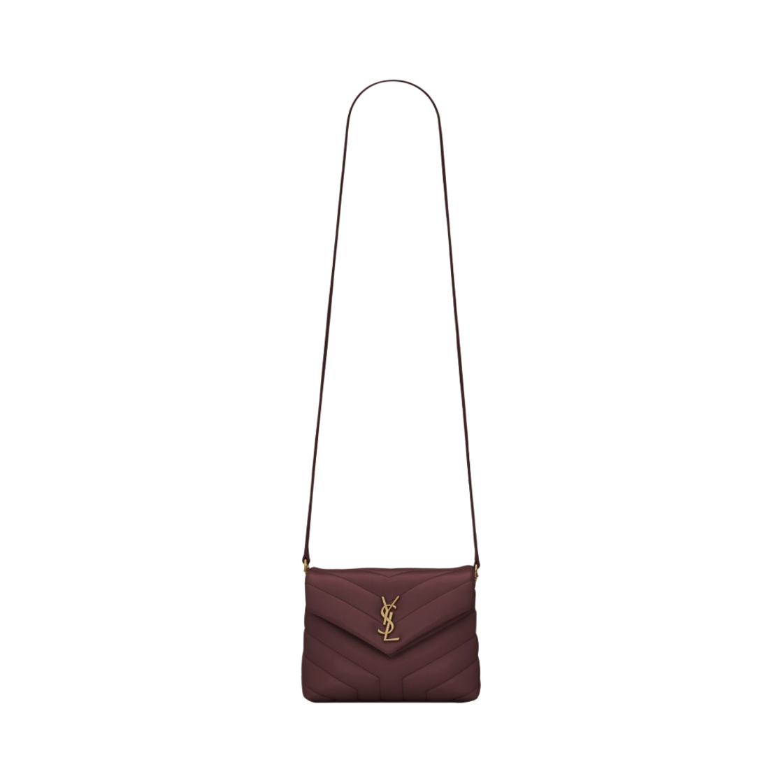 생로랑 퀼티드 Y 레더 루루 토이 스태랩백 루즈 리전(Saint Laurent Loulou Toy Strap Bag in Quilted Y Leather Rouge Legion) - 1