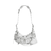 Balenciaga Le Cagole XS Shoulder Bag with Piercing Optic White