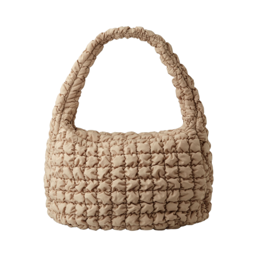 COS Quilted Oversized Shoulder Bag Beige