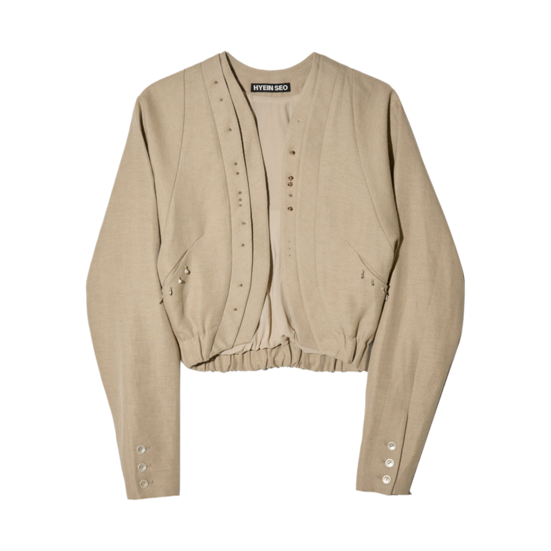 - (W) Hyein Seo Beaded Silver Charm Blouson Beige