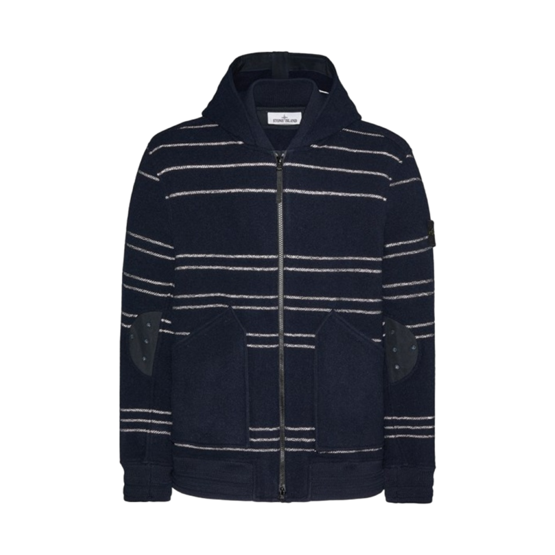 스톤 아일랜드 42854 파노 밀리테어 + 라이 리플렉티브 후드 블루종 네이비 블루 - 22FW(Stone Island 42854 Panno Militare + Righe Reflective Hooded Blouson Navy Blue - 22FW) - 1