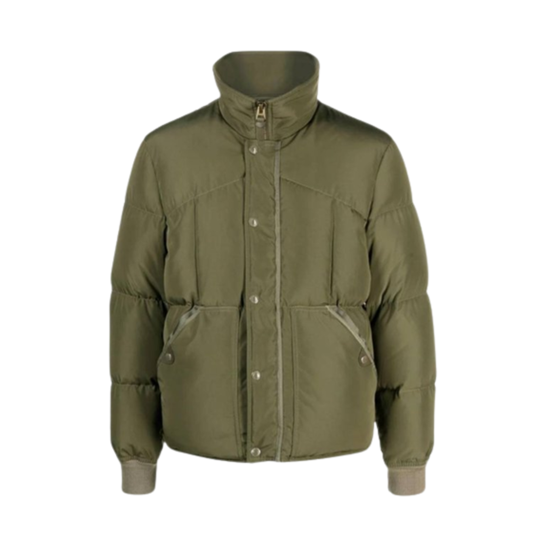 OBD003-FMN001S23-FG850 Tom Ford Padded Nylon Jacket Green